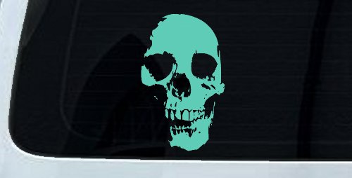 Skull Shadow Skulls Car or Truck Window Decal Sticker (Mint)