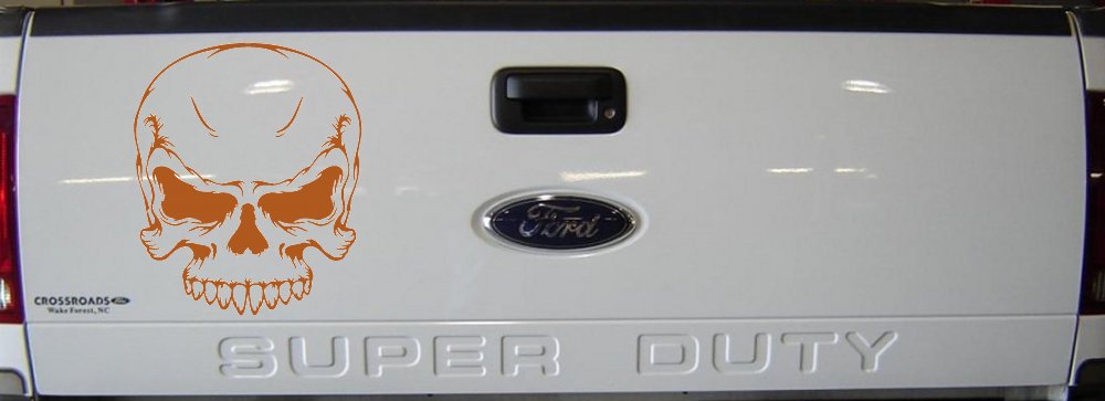 Mean Looking Skull Car or Truck Window Decal Sticker