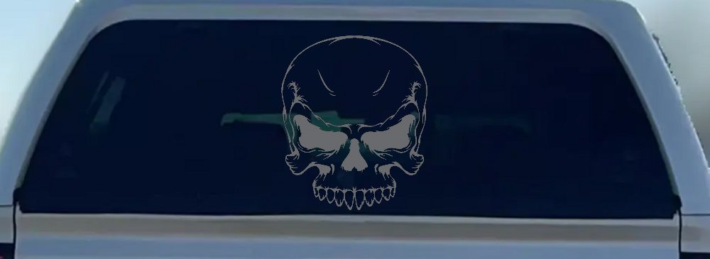 Mean Looking Skull Car or Truck Window Decal Sticker