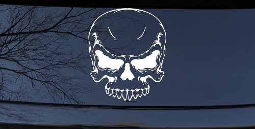 Mean Looking Skull Car or Truck Window Decal Sticker