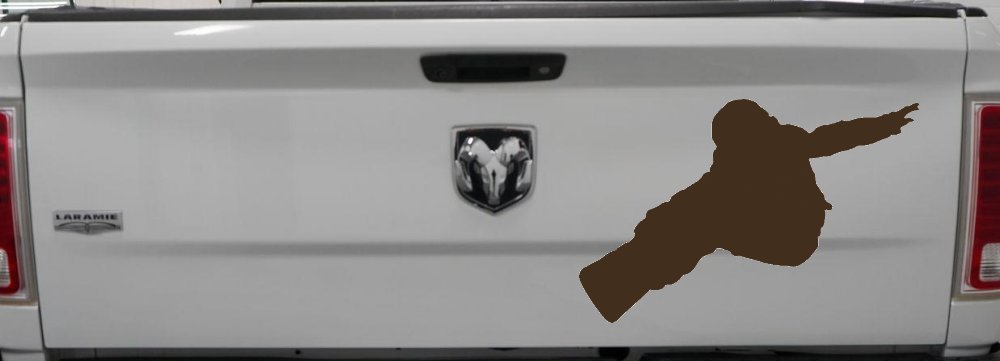 Snowboarding Car or Truck Window Decal Sticker (Brown)