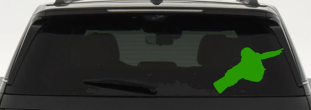 Snowboarding Car or Truck Window Decal Sticker (Lime)