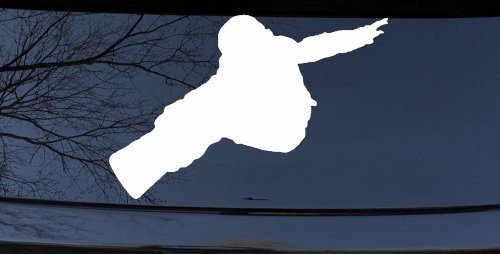 Snowboarding Car or Truck Window Decal Sticker (White)