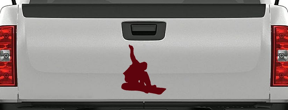 Snowboarding Car or Truck Window Decal Sticker (Purple Red)