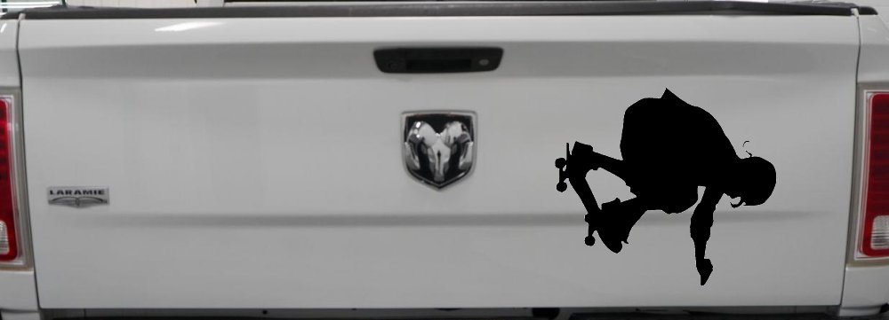 Skateboarding Car or Truck Window Decal Sticker (Black)