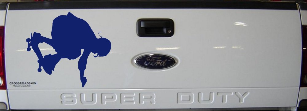 Skateboarding Car or Truck Window Decal Sticker (Navy)