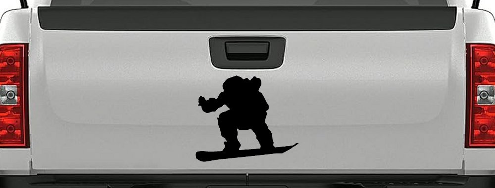 Snowboarding Sports Car or Truck Window Decal Sticker (Black)
