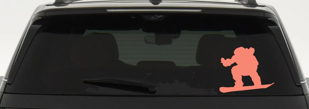 Snowboarding Sports Car or Truck Window Decal Sticker (Coral)