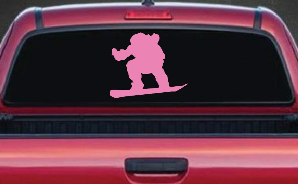 Snowboarding Sports Car or Truck Window Decal Sticker (Pink)