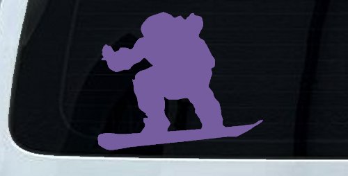 Snowboarding Sports Car or Truck Window Decal Sticker (Purple)