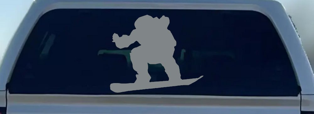 Snowboarding Sports Car or Truck Window Decal Sticker (Telegrey)