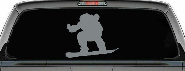 Snowboarding Sports Car or Truck Window Decal Sticker (Telegrey)