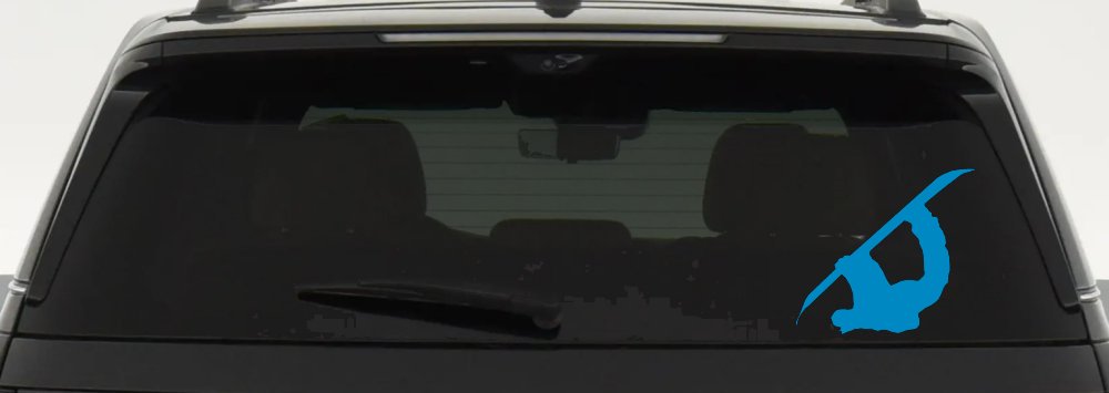 Snowboarding Car or Truck Window Decal Sticker (Blue)