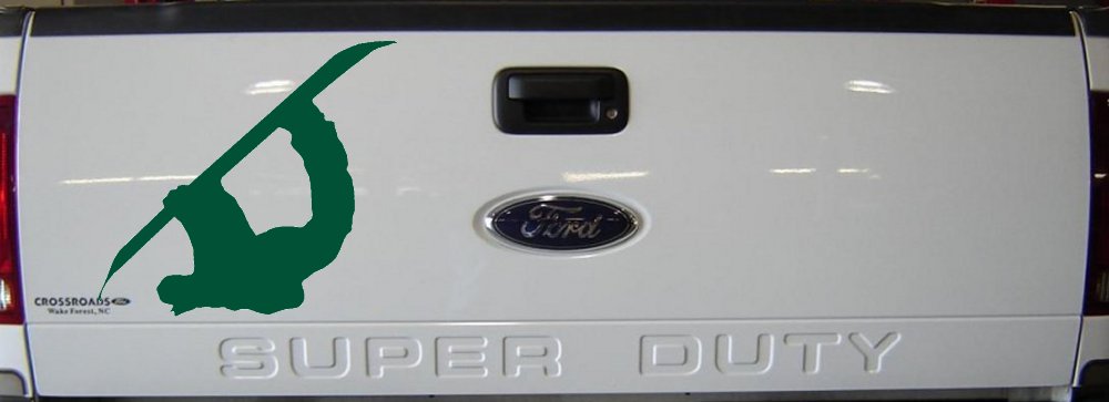 Snowboarding Car or Truck Window Decal Sticker (Dark Green)