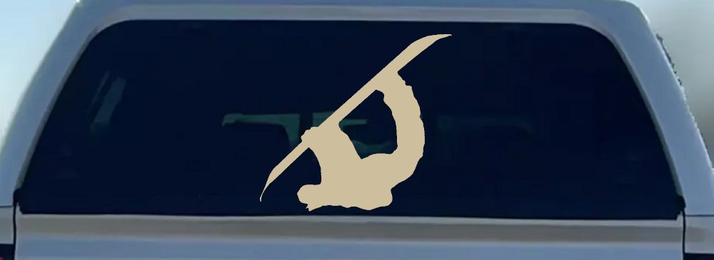Snowboarding Car or Truck Window Decal Sticker (Desert Sand)