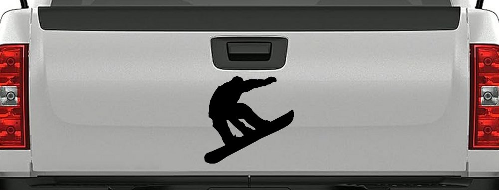 Snowboarding Sports Car or Truck Window Decal Sticker (Black)