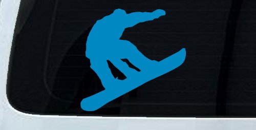 Snowboarding Sports Car or Truck Window Decal Sticker (Blue)