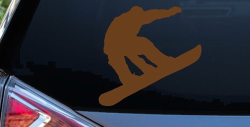 Snowboarding Sports Car or Truck Window Decal Sticker (Copper)