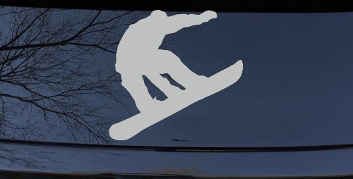 Snowboarding Car Truck Window Decal Vinyl Sticker Auto Sport Graphic (Light Gray)