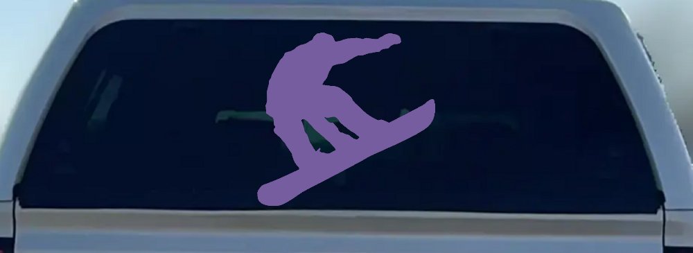 Snowboarding Sports Car or Truck Window Decal Sticker (Purple)