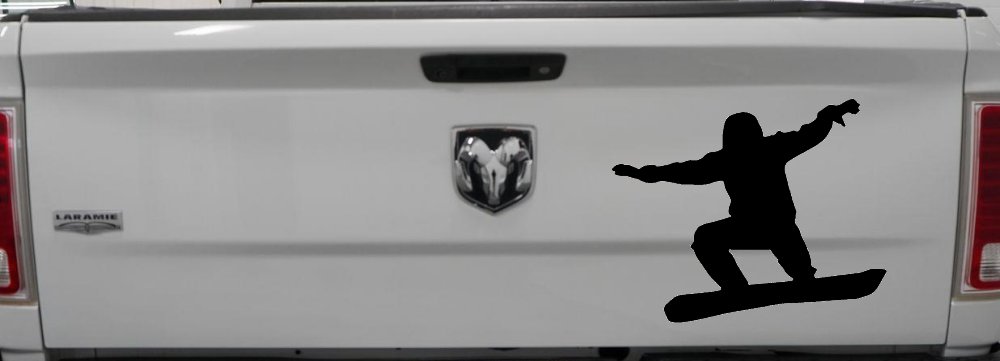 Snowboarding Car or Truck Window Decal Sticker (Black)