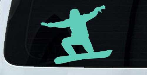 Snowboarding Car or Truck Window Decal Sticker (Mint)