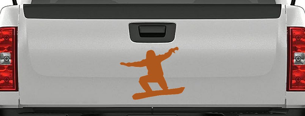 Snowboarding Car or Truck Window Decal Sticker (Nut Brown)