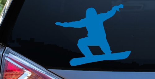 Snowboarding Car or Truck Window Decal Sticker (Sky Blue)