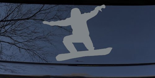 Snowboarding Car or Truck Window Decal Sticker (Telegrey)