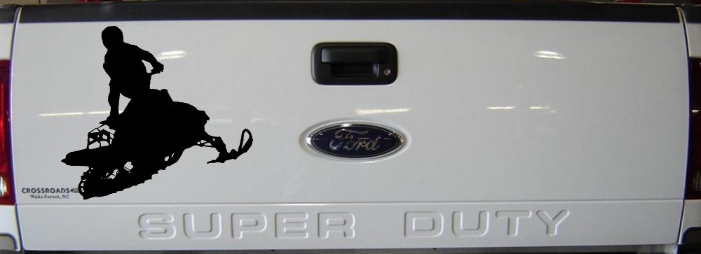 Snowmobile Trick Sports Car or Truck Window Decal Sticker (Black)