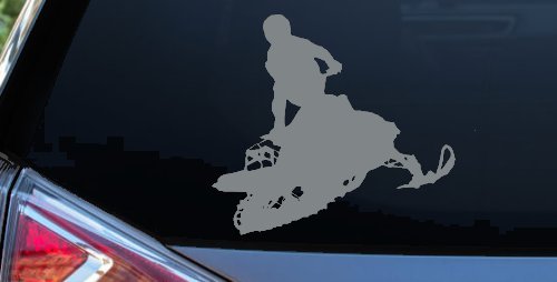 Snowmobile Trick Sports Car or Truck Window Decal Sticker (Telegrey)