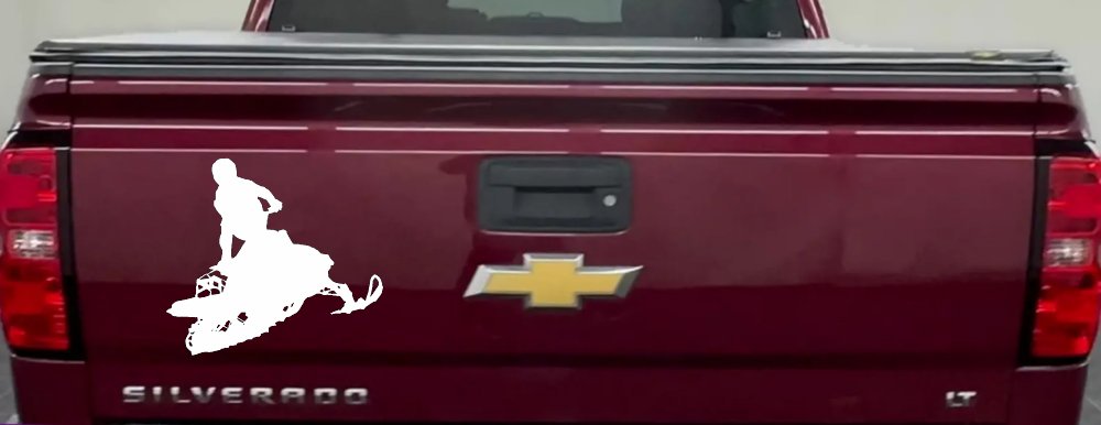 Snowmobile Trick Sports Car or Truck Window Decal Sticker