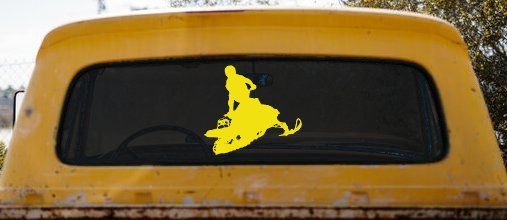 Snowmobile Trick Sports Car or Truck Window Decal Sticker