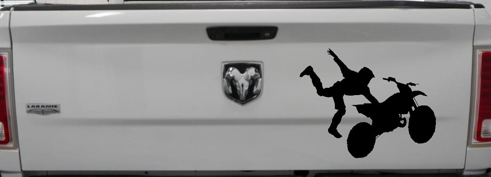 Moto X Freestyle Trick Car or Truck Window Decal Sticker (Black)