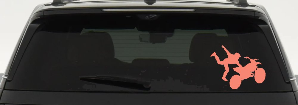 Moto X Freestyle Trick Car or Truck Window Decal Sticker (Coral)