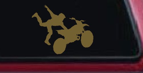 Moto X Freestyle Trick Car or Truck Window Decal Sticker (Gold)