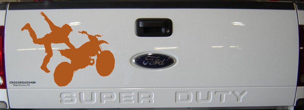 Moto X Freestyle Trick Car or Truck Window Decal Sticker (Nut Brown)