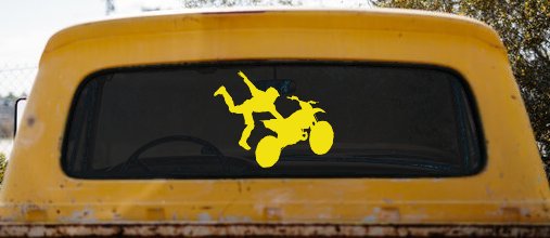Moto X Freestyle Trick Car or Truck Window Decal Sticker (Yellow)