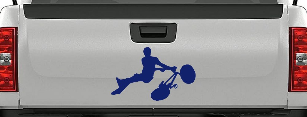 BMX Trick Car or Truck Window Decal Sticker (Navy)
