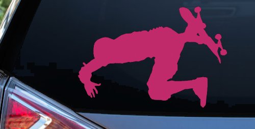 Skateboarding Car or Truck Window Decal Sticker (Hot Pink)