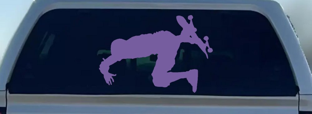Skateboarding Car or Truck Window Decal Sticker (Purple)
