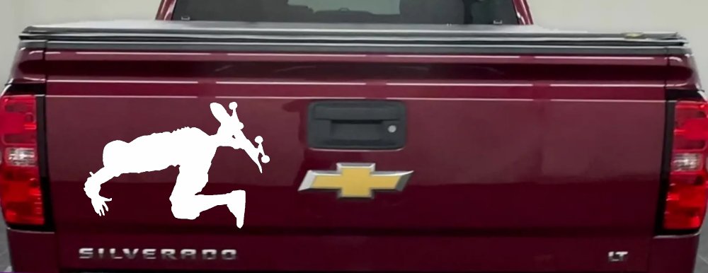 Skateboarding Car Truck Window Decal Vinyl Sticker Skate Life Graphic (White)