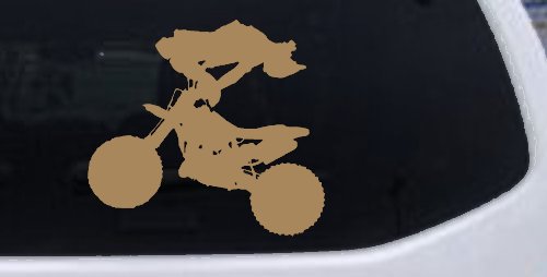 Moto X Freestyle Trick Car or Truck Window Decal Sticker (Light Brown)