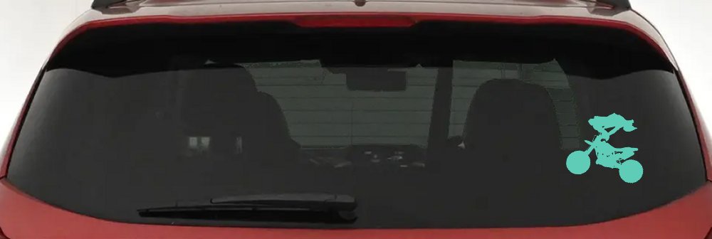 Moto X Freestyle Trick Car or Truck Window Decal Sticker (Mint)