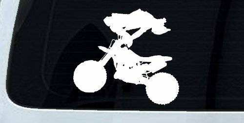 Moto X Freestyle Trick Car or Truck Window Decal Sticker (White)