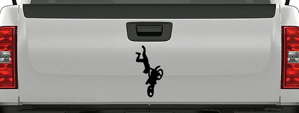 Moto X Freestyle Trick Car or Truck Window Decal Sticker (Black)