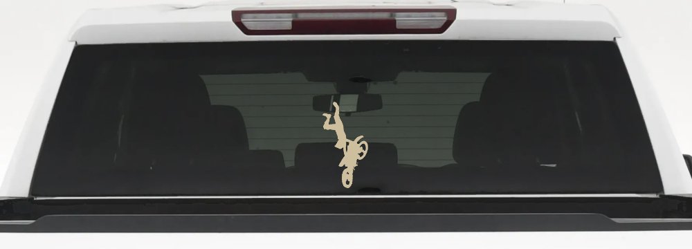 Moto X Freestyle Trick Car or Truck Window Decal Sticker (Desert Sand)