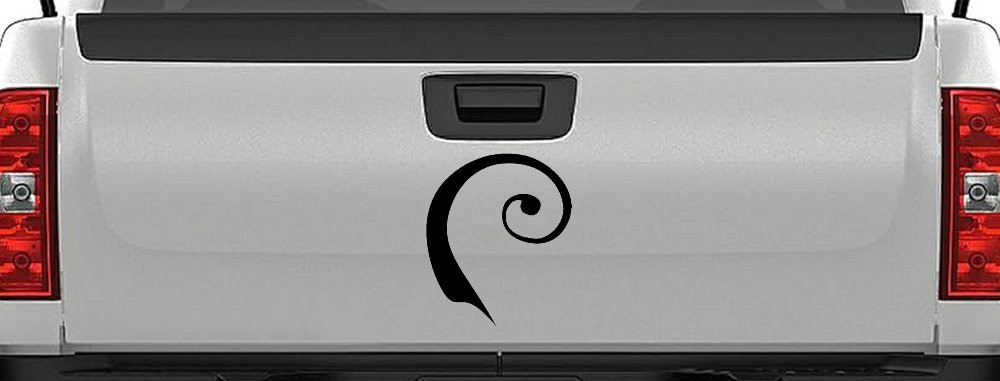 Single Line Swirl Car or Truck Window Decal Sticker (Black)