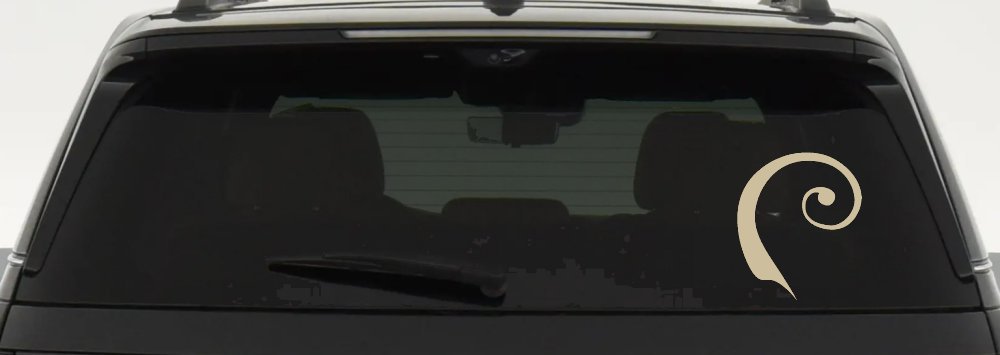 Single Line Swirl Car Truck Window Decal Vinyl Sticker (Desert Sand)