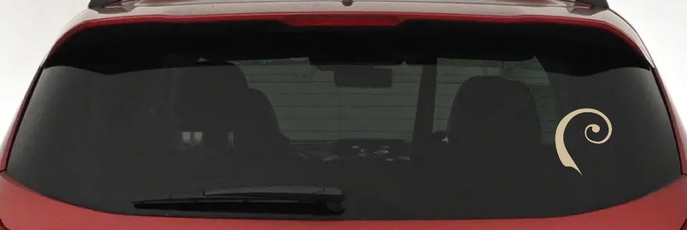 Single Line Swirl Car or Truck Window Decal Sticker (Desert Sand)